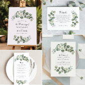 Eucalyptus groen blad boog bruiloft of verjaardag menu