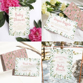 Eucalyptus & Daisy Baby shower Return Address Etiket