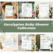 Baby shower Eucalyptus groen Boho rustiek Papieren Bordje