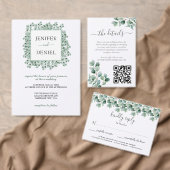 Eucalyptus Botanical Greenery Wedding Reclamebord Met Voetstuk (Personaliseer de collectie van deze zelfstandige maker.)