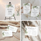 Eucalyptus bloemengroen Baby shower Sticker