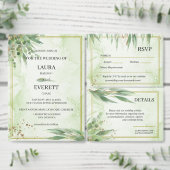 Eucalyptus Groen Bladgroen Verloving Uitnodiging (Personaliseer de collectie van deze zelfstandige maker.)