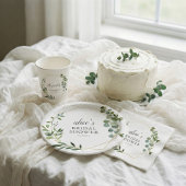 Bruidsfeest Favor Zakje met Botanisch Groen