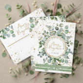 Eucalyptus Gold Glitter - Groen - Uitnodiging 02 (Personaliseer deze collectie van deze onafhankelijke maker. Test)