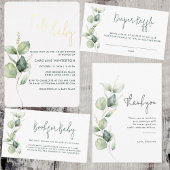 Elegant Eucalyptus Script Baby shower papier Servet