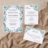 Eucalyptus Greenery Lijst Green Blue Black Initiaa Ronde Sticker (Personaliseer de collectie van deze zelfstandige maker.)