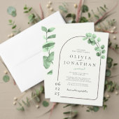 Eucalyptus Groene Kader Minimalistische Trouwdag Save The Date (Personaliseer deze collectie van deze onafhankelijke maker. Test)