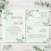 Eucalyptus Greenery Waterverf Wedding Kaart (Personaliseer de collectie van deze zelfstandige maker.)