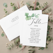 Waterverf eucalyptus. Elegant script bruiloft Menu (Personaliseer deze collectie van deze onafhankelijke maker. Test)