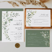 Greenery Botanical Wedding Details Enclosure Card Informatiekaartje