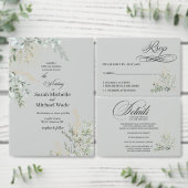 Eucalyptus Elegant Calligraphy Menu (Personaliseer de collectie van deze zelfstandige maker.)
