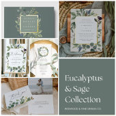 Eucalyptus Grove Weddenschap Website RSVP-kaarten Mini Visitekaartjes