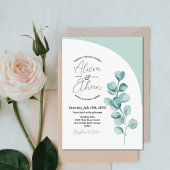 Bewaar de datum Eucalyptus Wedding Leaves Spring Save The Date