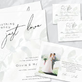 Eucalyptus Niets Fancy Alleen Liefde Script Trouwe Kaart