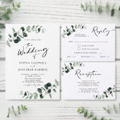 Eucalyptus Greenery Wedding Save the Date Aankondigingskaart (Personaliseer de collectie van deze zelfstandige maker.)