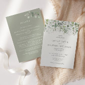Eucalyptus Sage Groene bruiloft Dank u Ronde Sticker