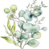 waterverf munt groen eucalyptus servet