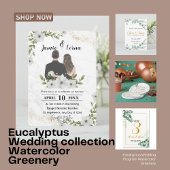 Eucalyptus bruiloft Poster Waterverf groen