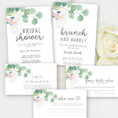 Eucalyptus en calla - Wie ben ik vrijgezellenfeest Briefpapier