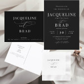 Ooit uw B/W bruiloft Bewaar de datum Briefkaart