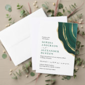 Budget smaragd groen Foto QR code bruiloft uitnodi (Personaliseer deze collectie van deze onafhankelijke maker. Test)