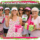 Pickleball Dinks & Drinks Roze & Groen Personalise Tote Bag