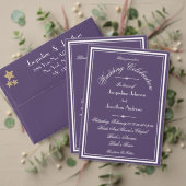 Boho Chic Schrift Stof Paars Save The Date Aankondiging (Personaliseer deze collectie van deze onafhankelijke maker. Test)