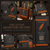 Elegante koper & houtskool notaris  notitieboek