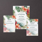 Tropische Bloemenbruiloft aangepaste namen Uitnodigingen Wikkel (Personaliseer de collectie van deze zelfstandige maker.)