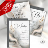 Exotische gouden houtskool Arabische flair Save The Date