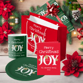 Vrolijk kerstscript Rustic Green Party Papieren Bordje