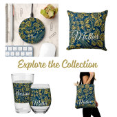 Golden Blue Elegance Koffiemok