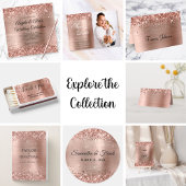 Shiny Faux Roos Gold Foil Fancy Weddenemonogram Ronde Sticker