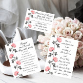 1950's Wallpaper Rozen Bruiloft Save-the-Date Briefkaart