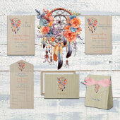 Uitstekende Boho Dream Catcher Bruiloft RSVP Informatiekaartje