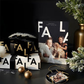 FA LA Bold Letters Modern Minimal Black & White Inpakpapier Vel