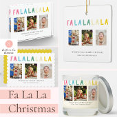 Fa La La Kerstcute Pastel 3 Foto collage Kaart