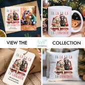 FA LA LABRADOR HOND KERSTMIS HARIG CADEAULABEL