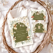 Fairies Wildflowers Flower Meadow Note voor Baby Informatiekaartje