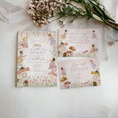 Fairy Garden Baby Luier Raffle Invitation Insert Informatiekaartje