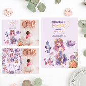 Fairy First Enchanted Woodland 1st Birthday Kaart
