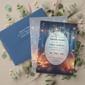 Fairy Lights en Moonlit Forest Magic Wedding Kaart (Personaliseer deze collectie van deze onafhankelijke maker. Test)