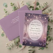 Fairy Lights in Woodland Glow Wedding RSVP Kaartje (Personaliseer deze collectie van deze onafhankelijke maker. Test)