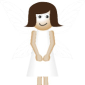 Witte fee in sprookje, herfst, Gelukkige Verjaarda