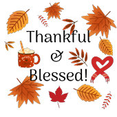 Dankbaar & Gezegend Herfst Ontwerp Theedoek