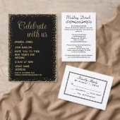 Script Mr en Mrs Monogram Trouwdag Zwart Etiket (Personaliseer de collectie van deze zelfstandige maker.)