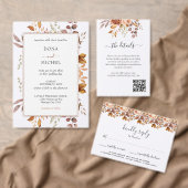 Herfst herfst leest roestrijk land boho Wedding RSVP Kaartje (Personaliseer de collectie van deze zelfstandige maker.)