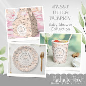 Genderneutraal lief klein pompoen Baby shower Bedankdoosjes