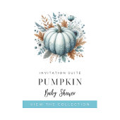 Blue Little Pumpkin Bedankt Opmerking Kaart