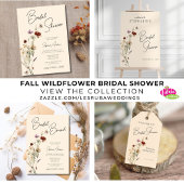 Herfst Boho Wildflower Bridal Brunch Kaart